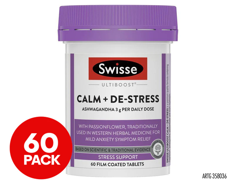 Swisse Ultiboost Calm + De-Stress 60 Tabs