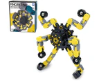 Finger Mechanical Top Fingertip Spinner Transformable Creative Toy DIY Deformable Stress Relief Toy For Kids Yellow