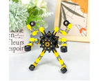 Finger Mechanical Top Fingertip Spinner Transformable Creative Toy DIY Deformable Stress Relief Toy For Kids Yellow