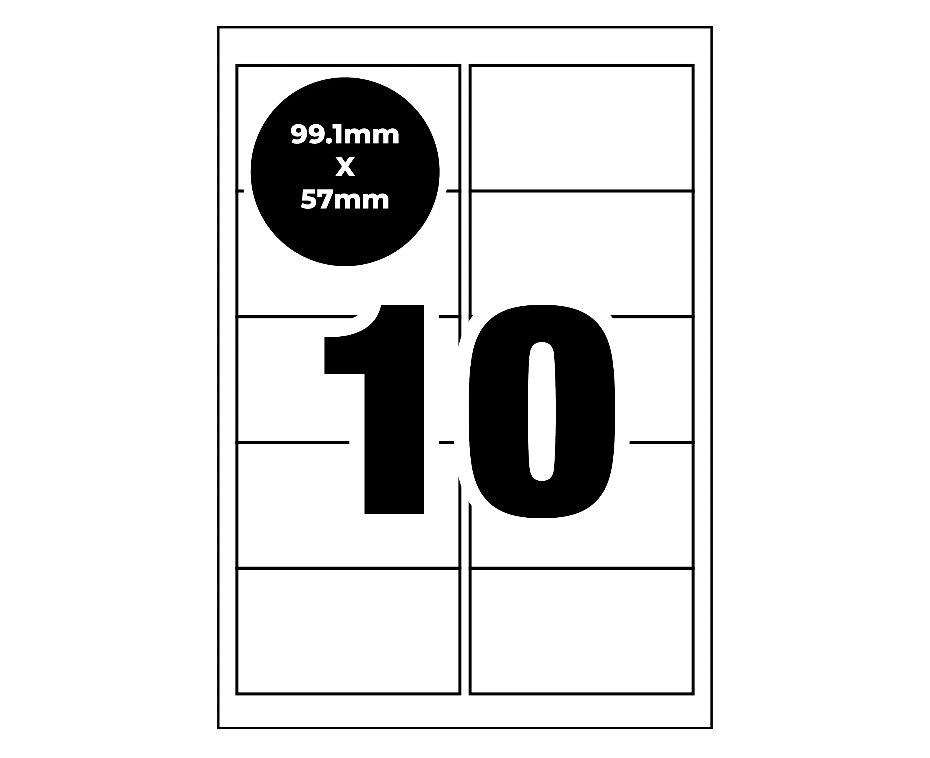 A4 Self Adhesive Address Labels [compatible With Avery® Word Templates] For Laser Inkjet Printers Mailing Sticker [10 Per Page] - 100 Sheets