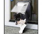 2 Way Lockable Pet Dog Cat Safe Security Brushy Flap Door - Black