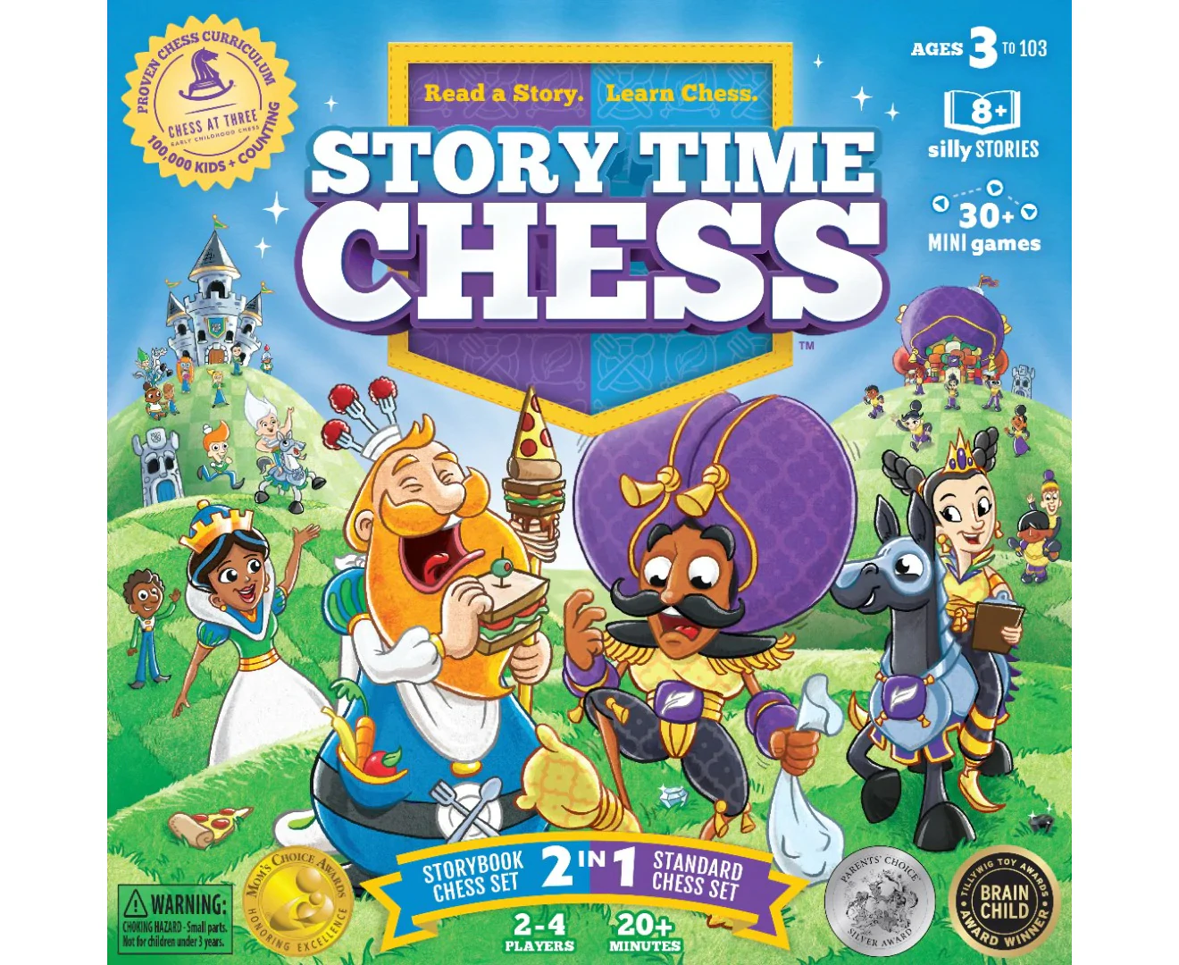 Thinking Cup Games Story Time Chess 2-4 Player Kids Storybook & Game Set 3y+