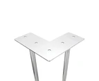 Set of 4 Chrome Retro Hairpin Table Legs 12mm Steel Bench Desk - 41cm