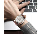 Mens Watch Fashion Automatic Winding Mechanical Wrist Watch Watch for Men-White