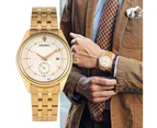 ORKINA Watch Luxury Dress Wristwatch Sport Wrist Watches Gift for Men-White