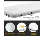 Portable Massage Table 80cm 3 Fold Foldable Aluminium Beauty SPA Treatment Waxing Lift Up Massage Bed - White