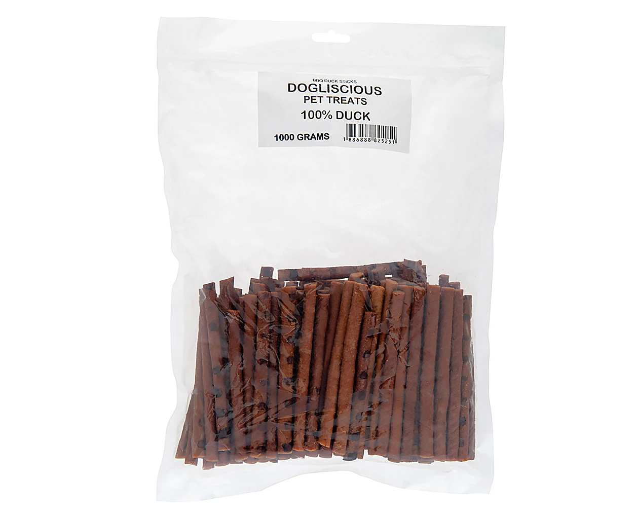 1kg Doglisious BBQ Duck Jerky Sticks