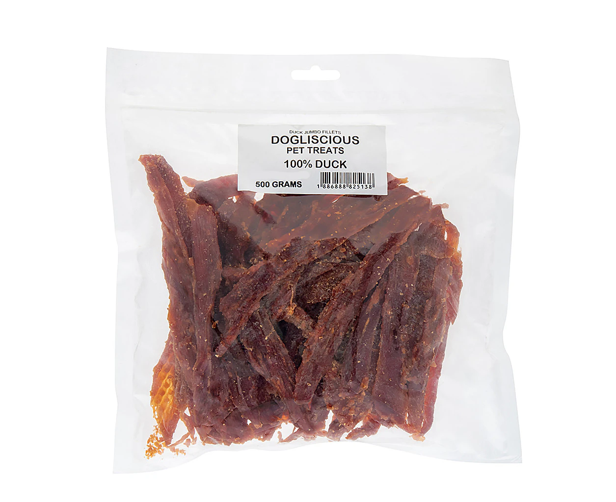 Doglisious Duck Jerky Jumbo Fillets 500g