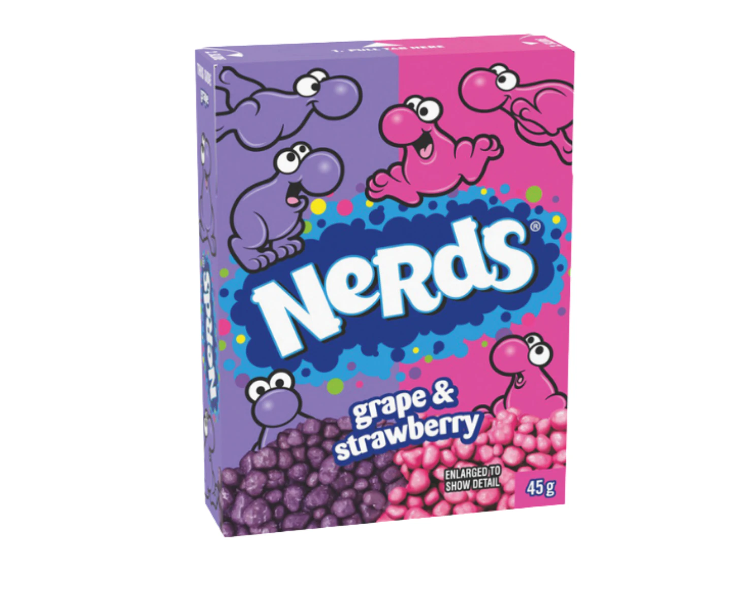 Nerds Lollies Strawberry And Grape 45g - 4 Pack