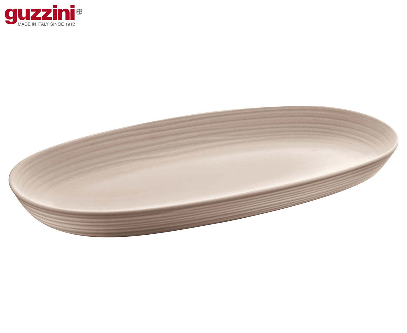 Guzzini Earth Tierra 41cm/5L Plastic Serving Tray Food/Snack Platter Dish Taupe