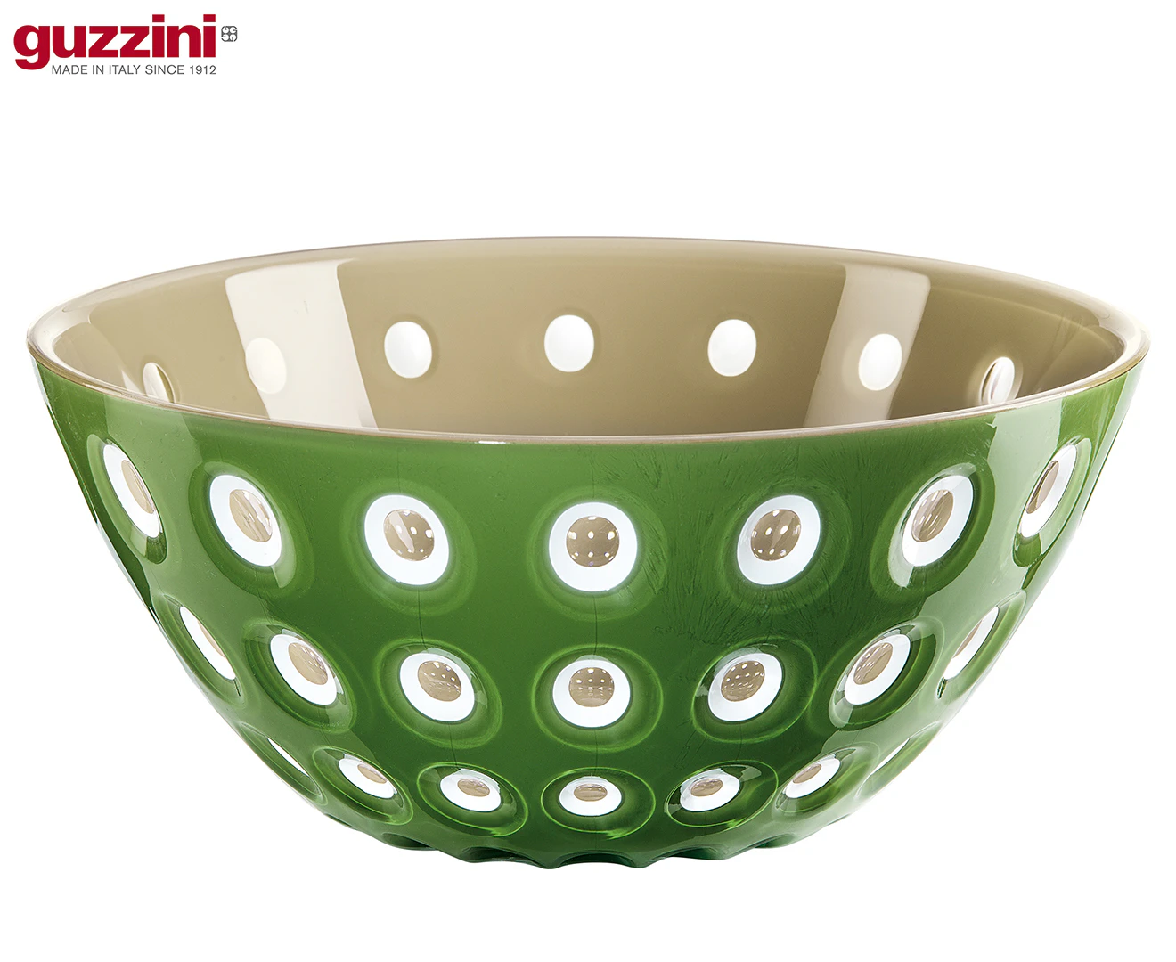 Guzzini Le Murrine Plastic 25cm Serving Bowl Food/Salad Container Green/Biege