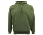 Adult Unisex Men's Basic Plain Hoodie Pullover Sweater Sweatshirt Jumper XS-6XL - Olive