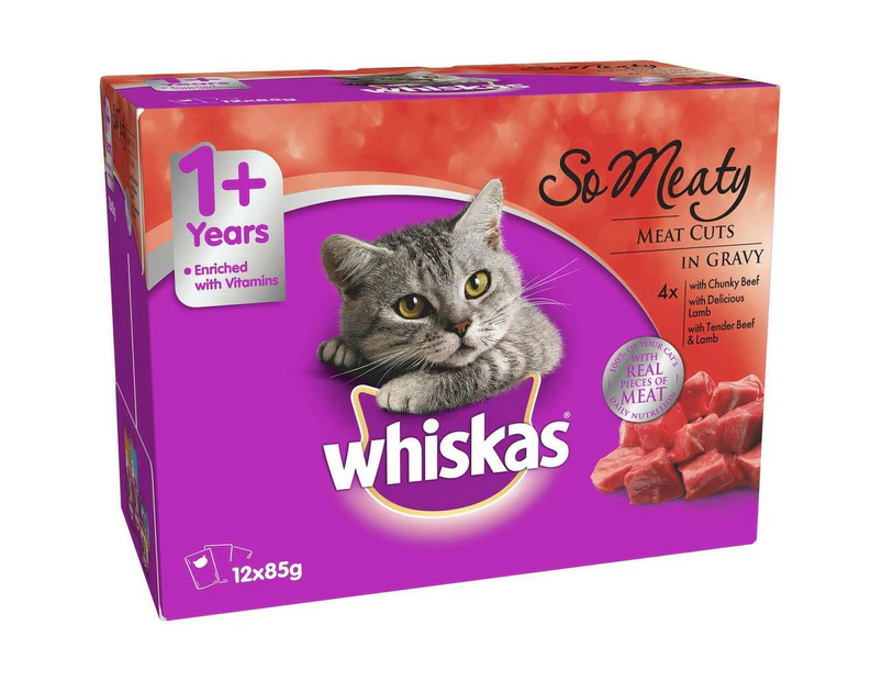 Whiskas Meaty Selections Adult Cat Food 12 x 85g