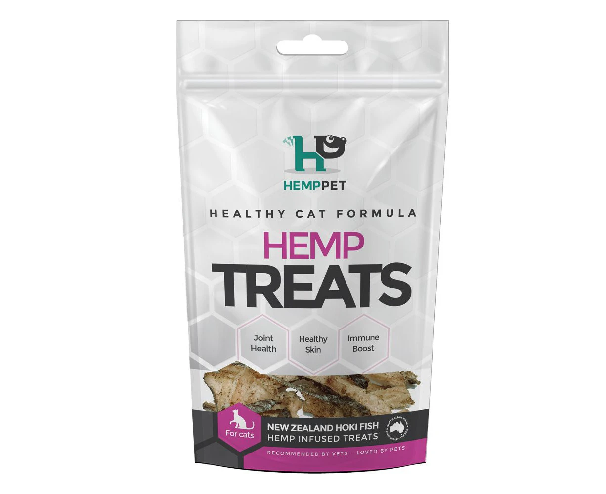 HempPet New Zealand Hoki Fish Hemp Infused Cat Treats 70g