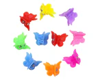 100Pcs Kids Candy Color Butterfly Hairpins Bangs Clips Barrette Hair Accessory