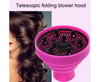 Soft Silicone Collapsible Hairdryer Diffuser Hairdressing Dryer Blower Hood-Red