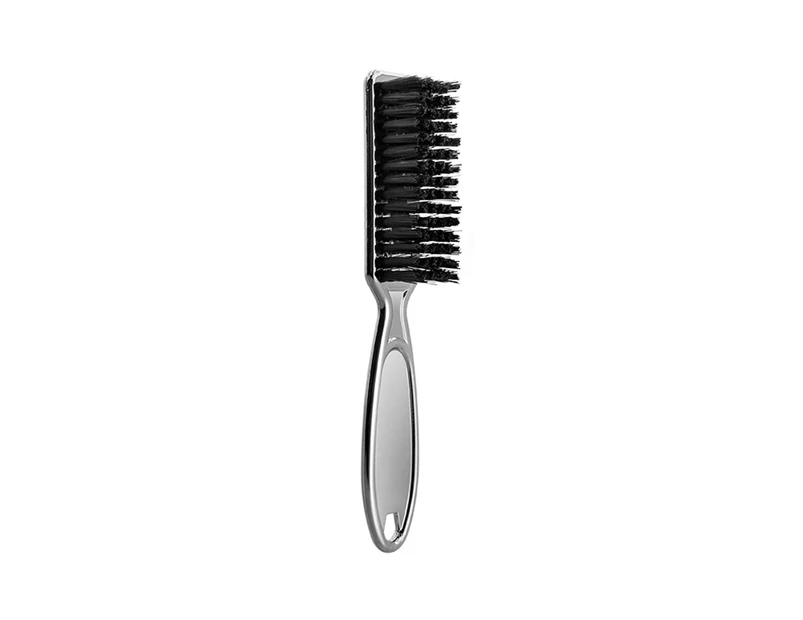 Hair Brush Wide Application Long Service Life ABS Barbers Styling Brush for Men-Electroplating Silver