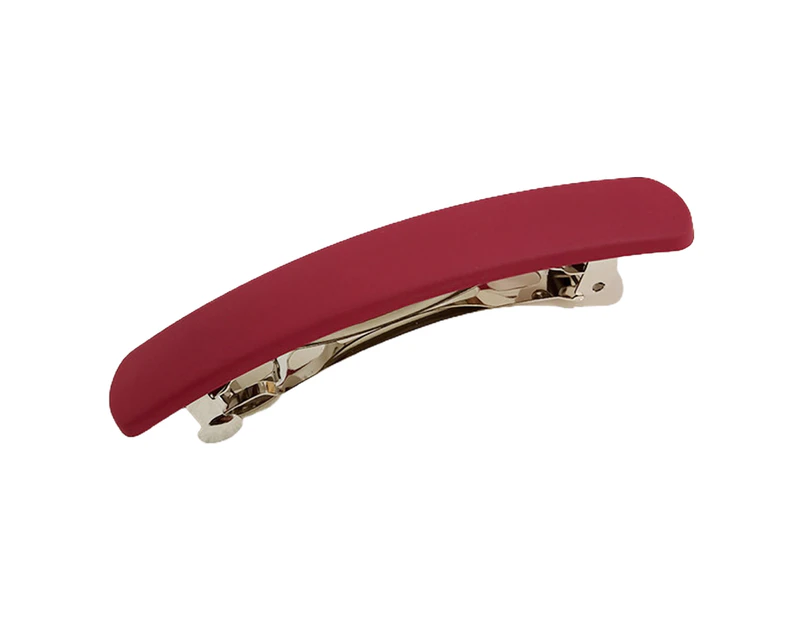 Hair Clip Comfortable Anti-Slip Lightweight Korean Style Retro Wild Elegant Spring Clip for Female-Wine Red