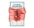 1 Set Hair Curling Band Elastic Heatless Comfortable Flexible Hair Curling Rod Lazy Sleep Headband for Women -Red