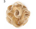 Fashion Women Hair Bun Extension Wavy Curly Messy Donut Chignons Wig Hairpiece-19#