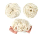 10cm Women Hair Bun Extension Wavy Curly Messy Donut Chignons Wig Hairpiece-25#