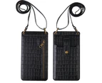 Multifunctional Women Large Capacity Mobile Phone Mini Shoulder Bag-Black