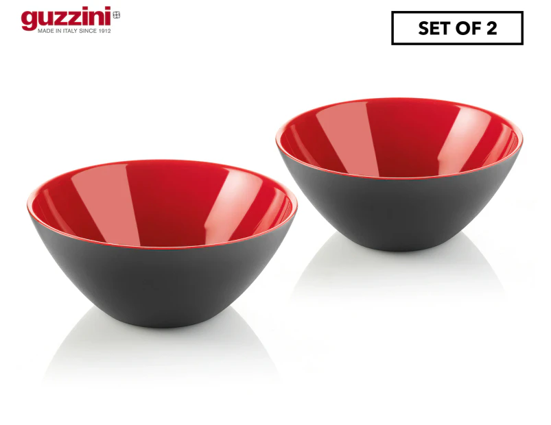 Set of 2 Guzzini 12cm My Fusion Bowls - Red/White/Black