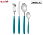 Guzzini 24-Piece My Fusion Cutlery Set - Matte Blue