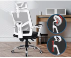 Office Chair Gaming Executive Fabric Seat Footrest Recline