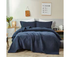 Classic Quilts Diamond Navy Coverlet Set