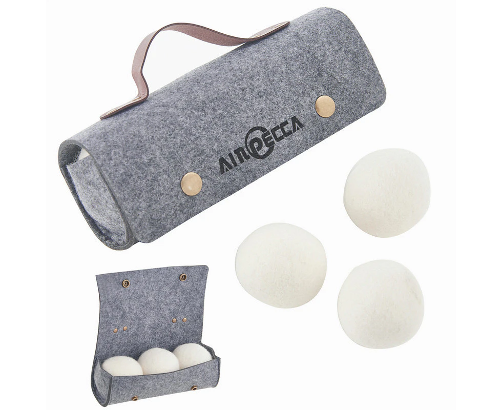 ×3PCS 100% Natural Wool Dryer Ball Fabric Laundry Accessories 6cm Felt Washing Reusable Tumble Softener