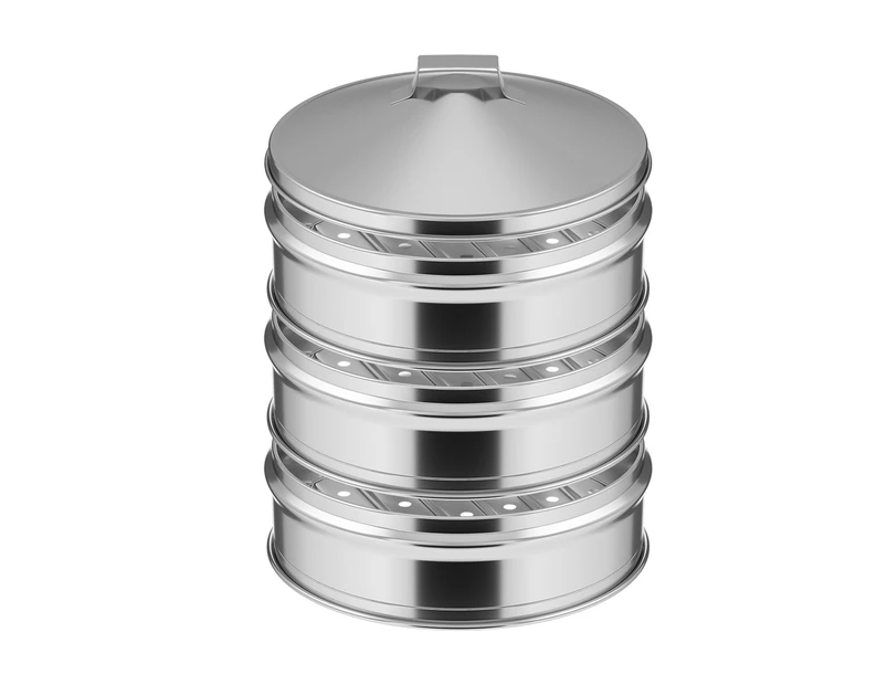 SOGA 3 Tier 22cm Stainless Steel Steamers With Lid Work inside of Basket Pot Steamers