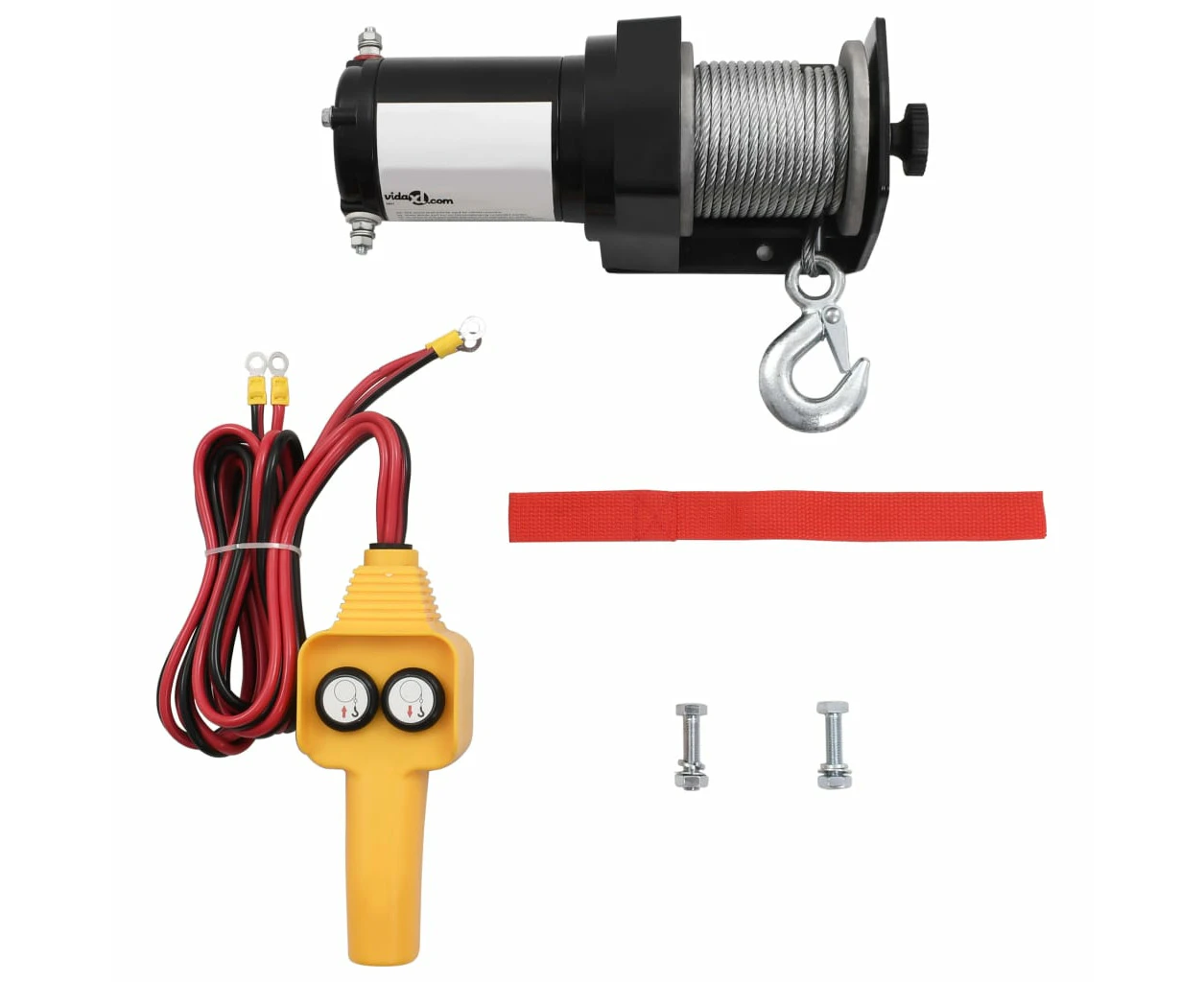 12 V Electric Winch 907 KG Wire Remote Control