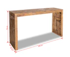 Console Table Erosion Teak Wood 120x35x76 cm