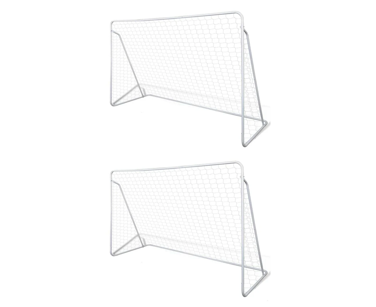 vidaXL Football Goal Nets Steel 2 pcs 240x90x150 cm