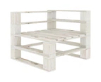 Garden Pallet Corner Sofa Wood White