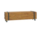 TV Stand 110x30x32.5 cm Solid Teak Wood