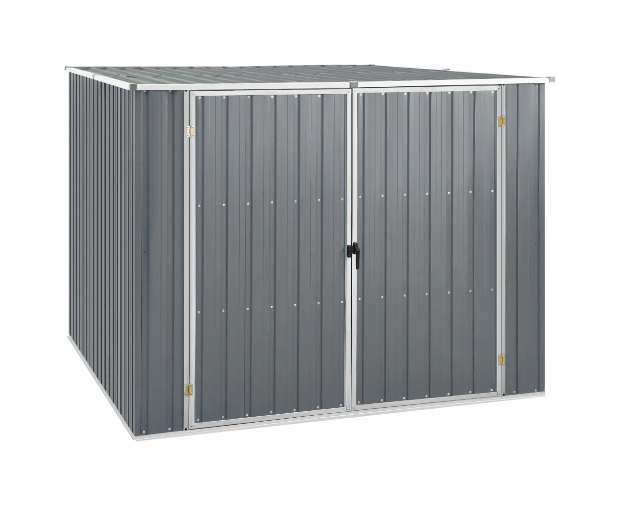 vidaXL Garden Shed Grey 195x198x159 cm Galvanised Steel