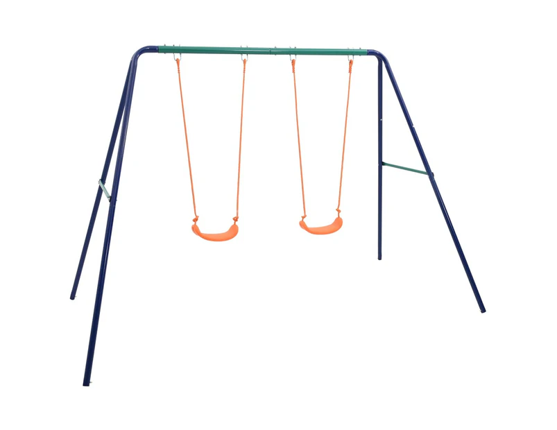 vidaXL Swing Set with 2 Seats Steel