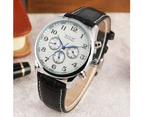 JARAGAR Men's Watch Automatic Modern Analog Year Month Date Display Leather Wrist Watch Gift for Men-White