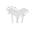 Set of 4 Industrial 3-Rod Retro Table Legs 12mm Steel Bench Desk - 41cm White