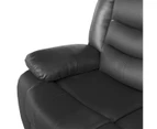 Single Seater Recliner Sofa Chair In Faux Leather Lounge Couch Armchair in Black