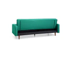 Sofa Bed 3 Seater Button Tufted Lounge Set for Living Room Couch in Velvet Green Colour