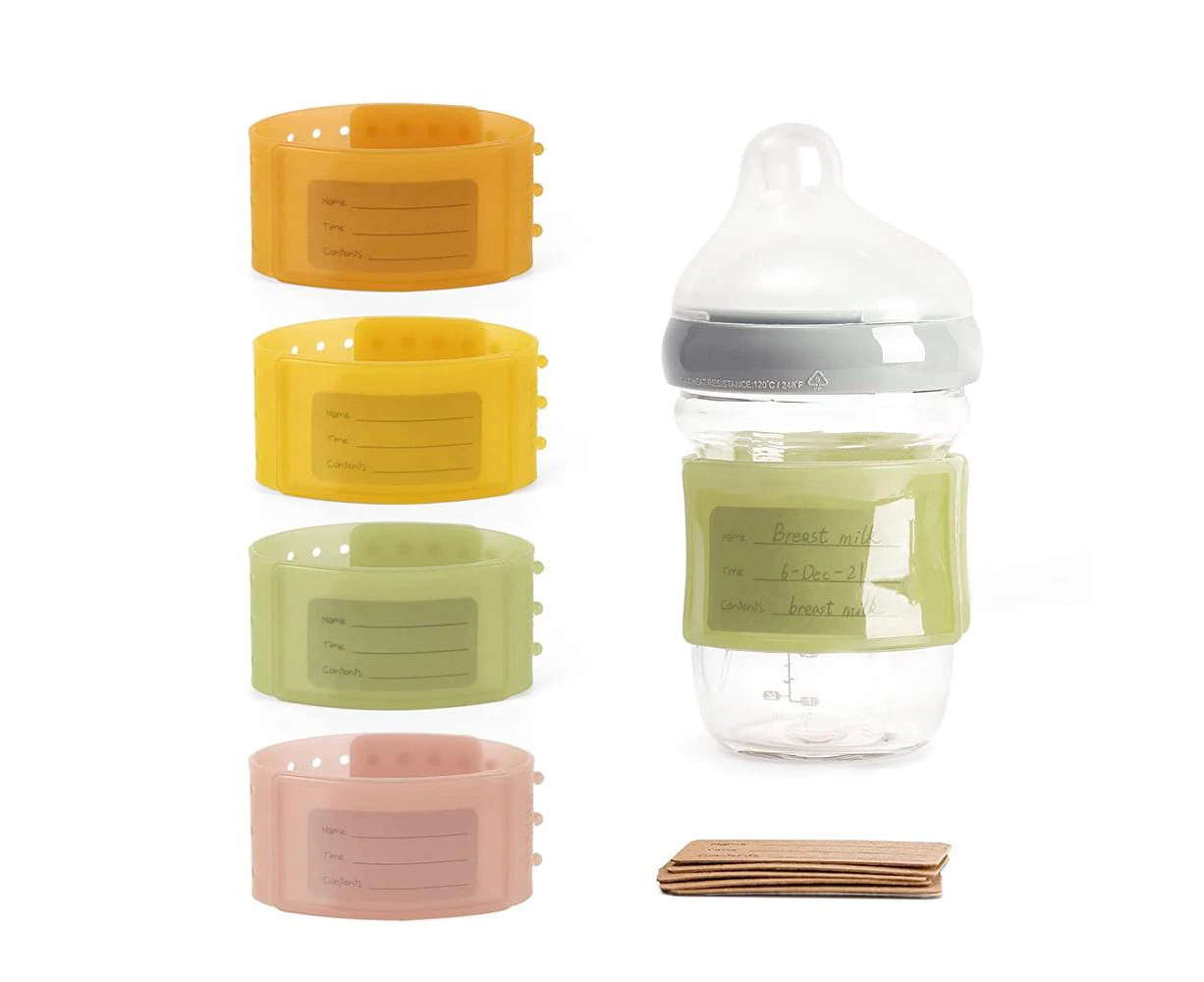 Silicone Adjustable Label Holder, 4 Piece