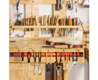 Costway 6x 46cm Wall Mounted Tool Holder Bar Organizer Storage Rack Workshop Kitchen Garage