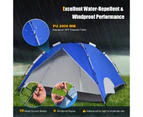 Costway 2 in 1 Pop Up Tent Instant Up 4 Person Sun Shade Shelter Beach Canopy Double Door Family Outdoor Hiking