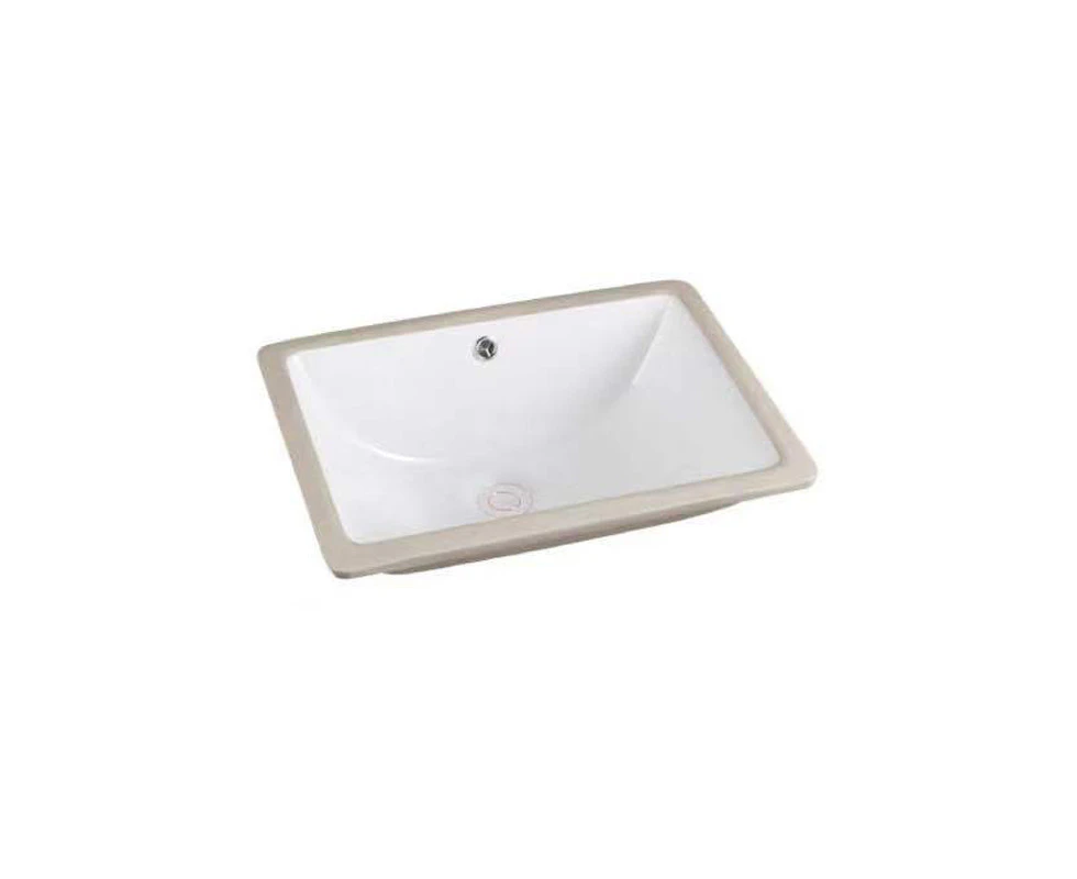 455x325x180mm Under mount Rectangle Ceramic Basin Bathroom Sinks Under Counter Gloss White