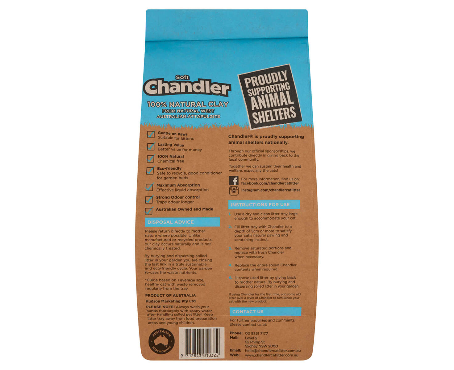 Chandler Soft Natural Attapulgite Clay Kitten Litter M tch