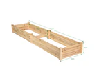Giantex Raised Garden Bed w/ Divider Elevated Planter Box for Growing Vegetables Flower Herbs Outdoor Flower Bed for Backyard Patio,Natural