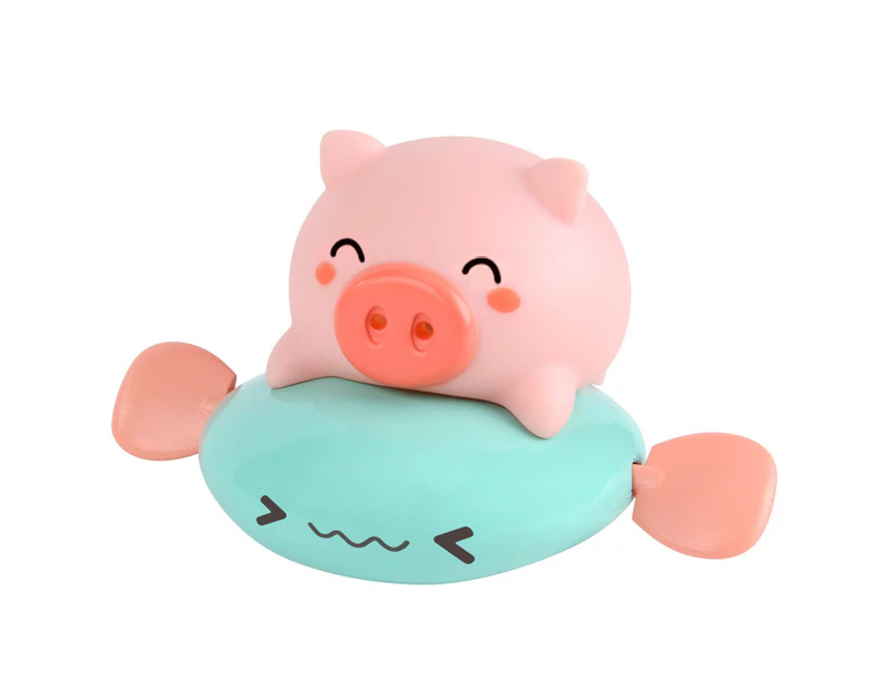 Cute Pig Swimming Whale Bathtub Shower Toy -  Pink